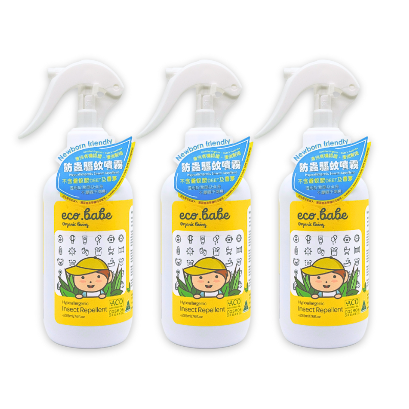 eco.babe organics Hypoallergenic insect repellent 225ml (Bundle of 3)
