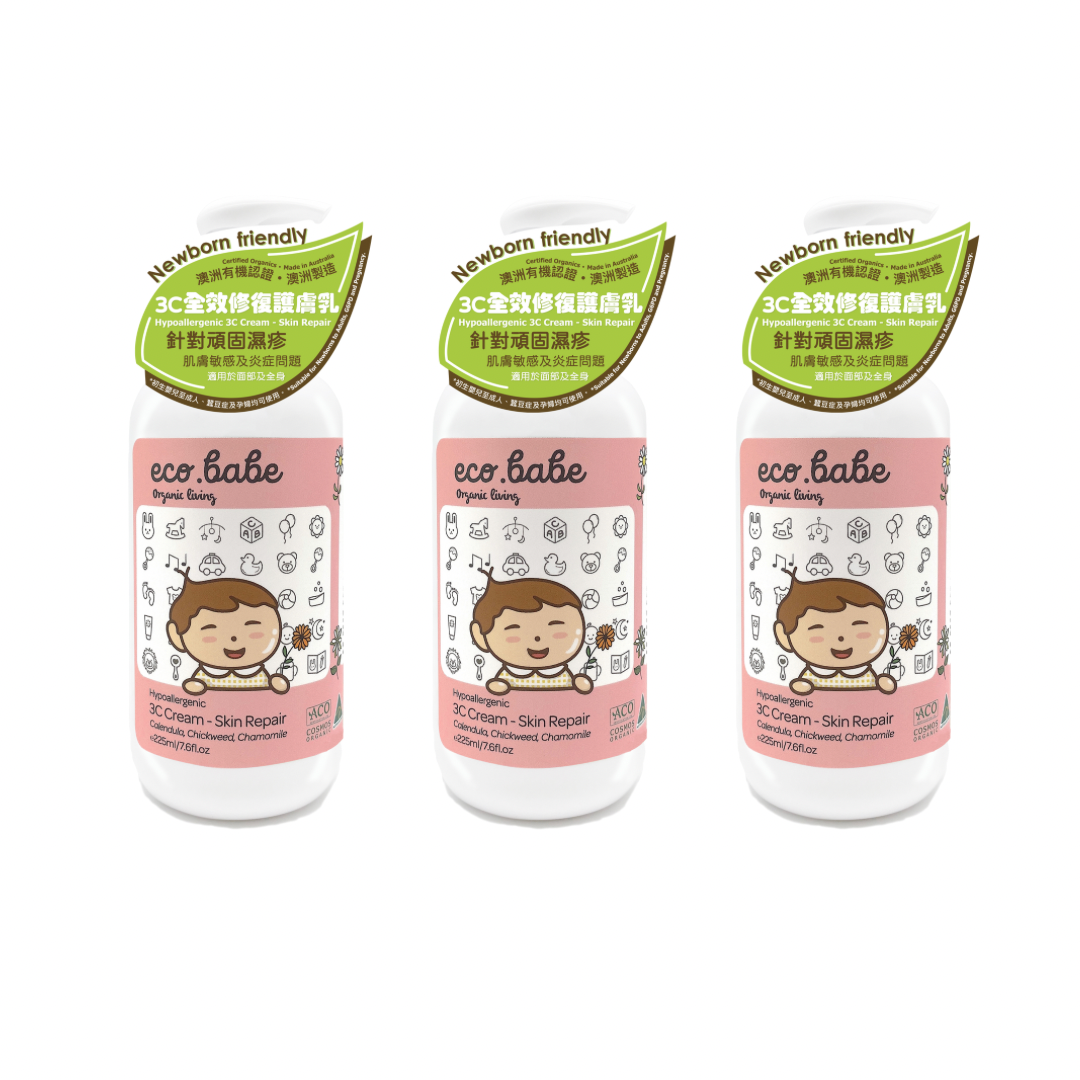 eco.babe organics 3C cream - skin repair 225ml (Bundle of 3)