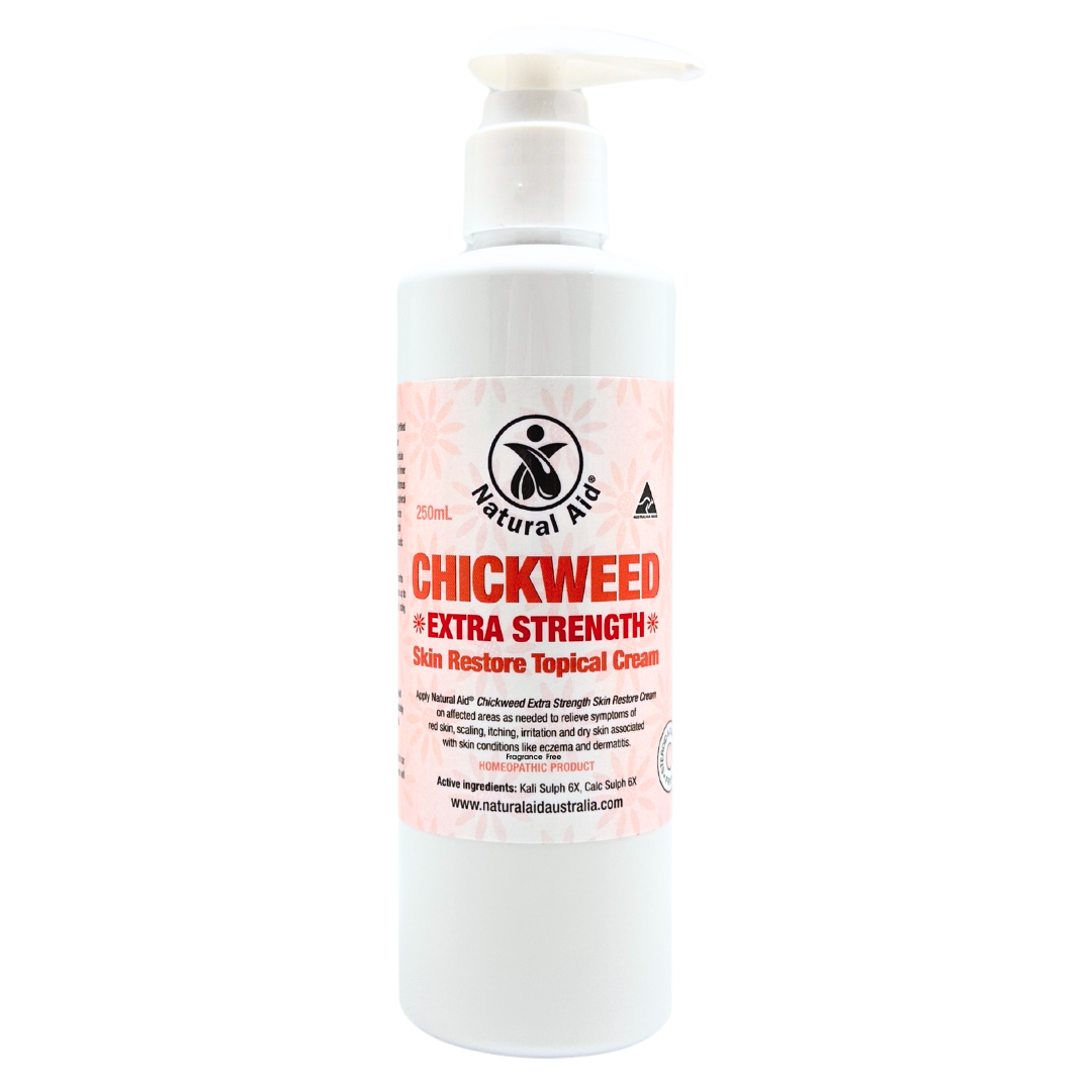 Chickweed EXTRA STRENGTH Skin Restore Topical Cream 250ml (Fragrance Free)