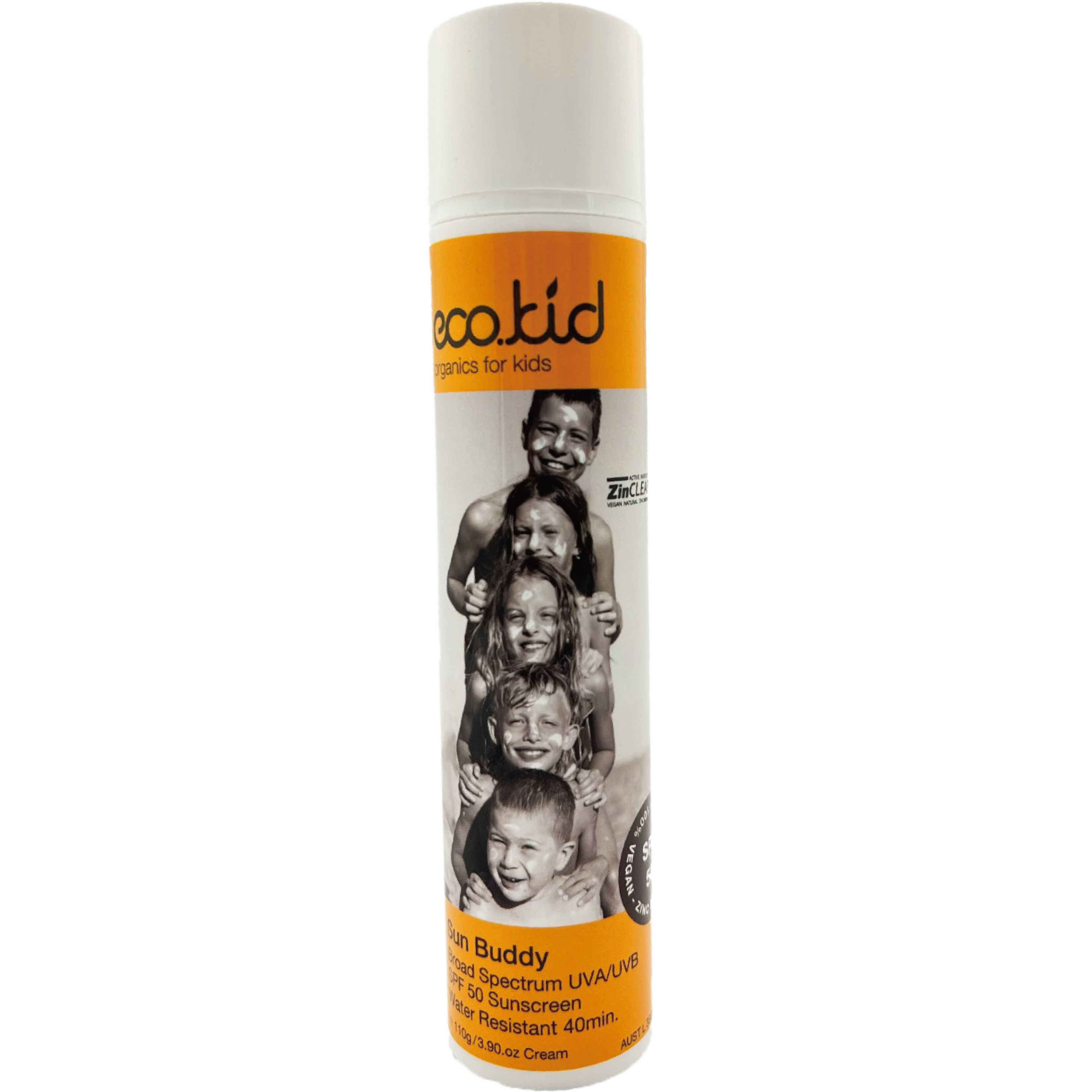 eco.kid organics Sun Buddy SPF 50 Waterproof Certified Vegan & Organic Sunscreen 110g