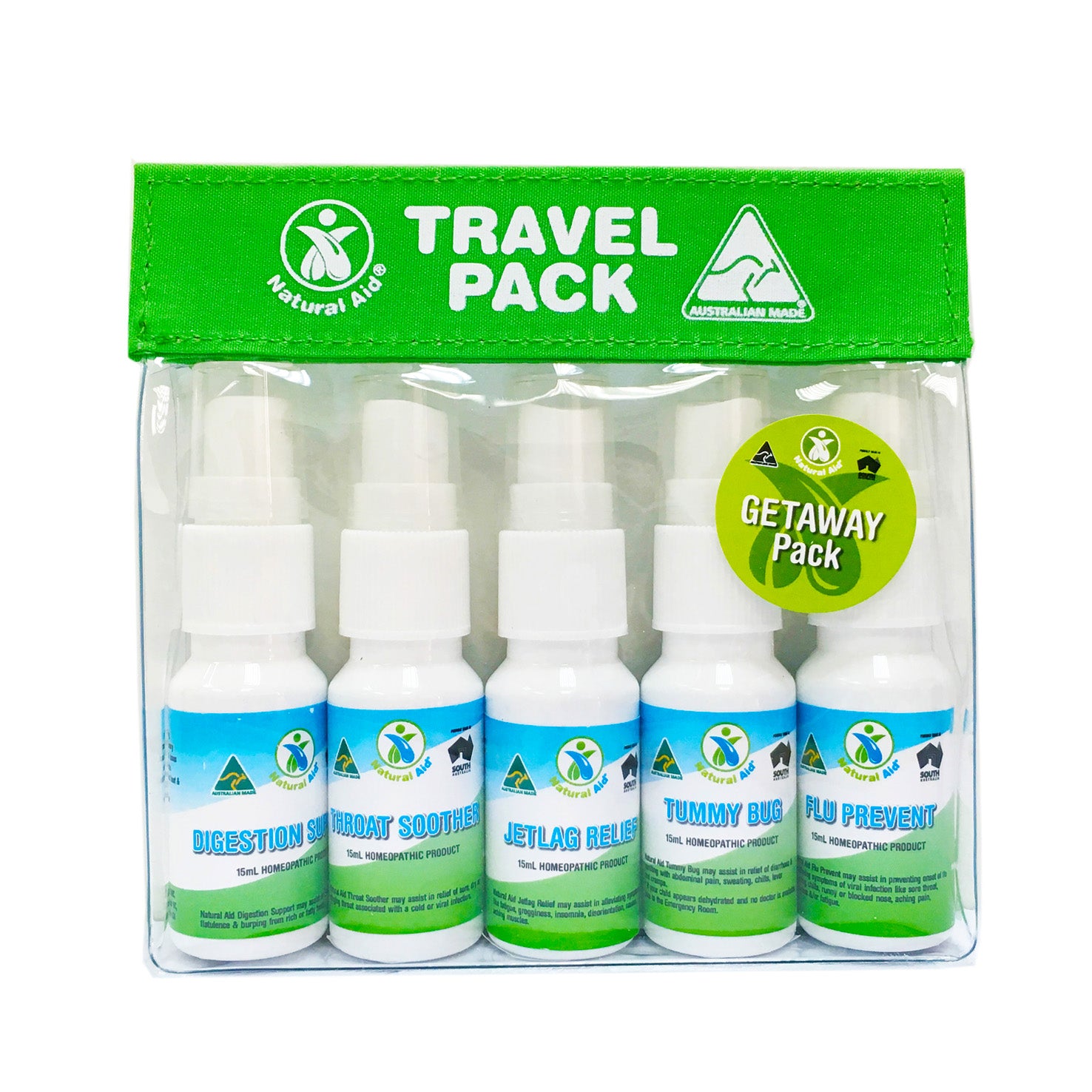 Natural Aid Getaway Pack 15ml X5