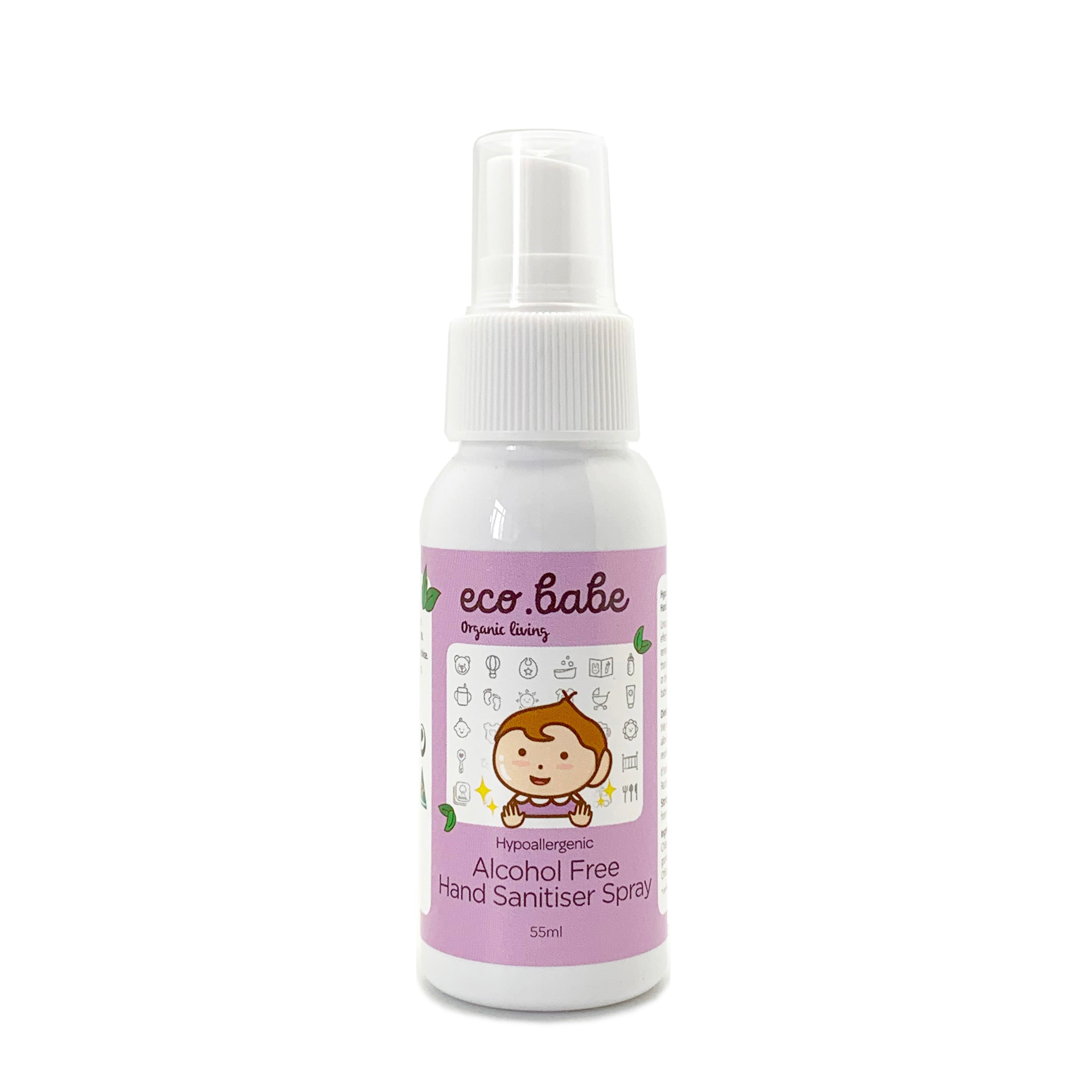 eco.babe organics Hypoallergenic Alcohol Free Hand Sanitiser Spray (55ml)