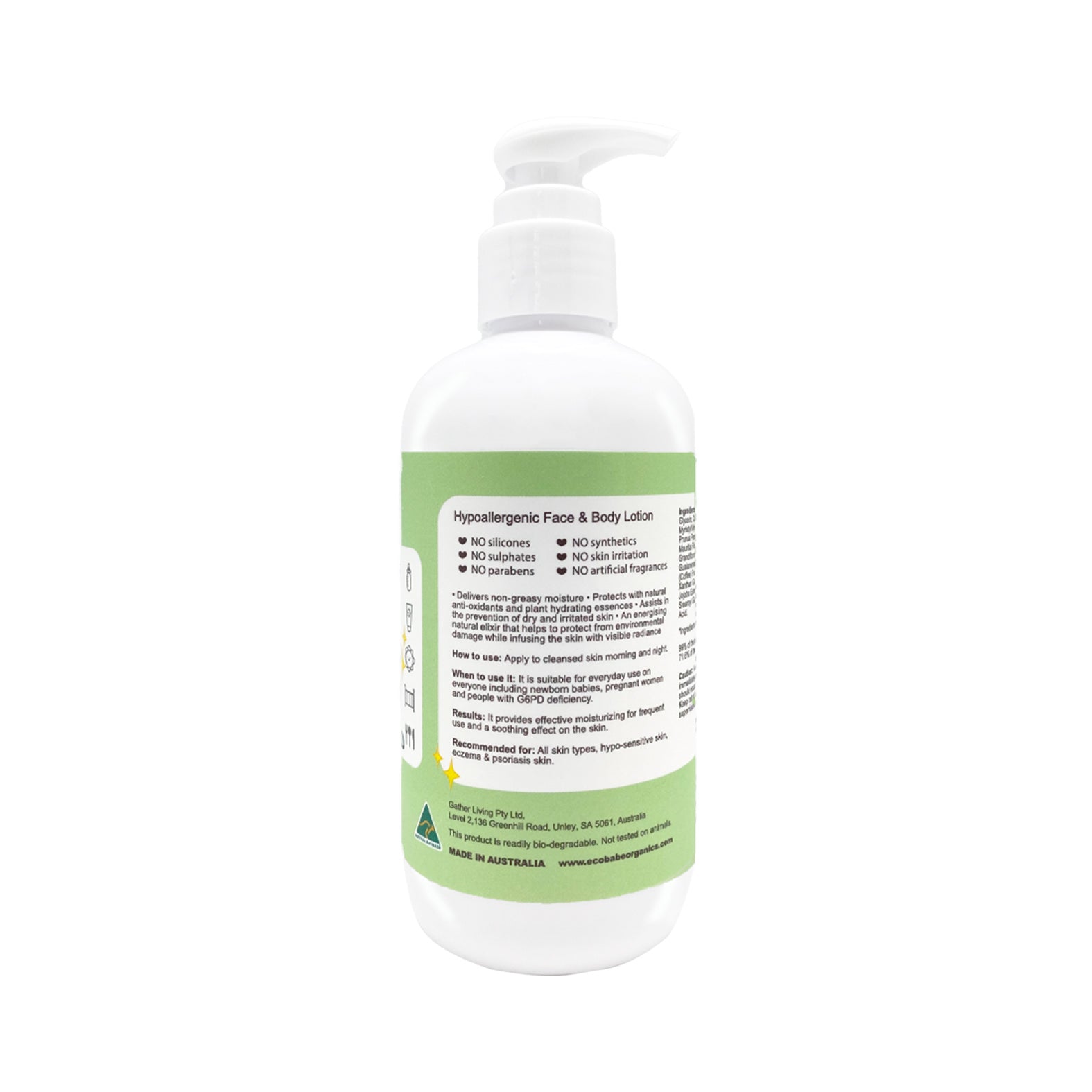 eco.babe organics Hypoallergenic face & body lotion 225ml