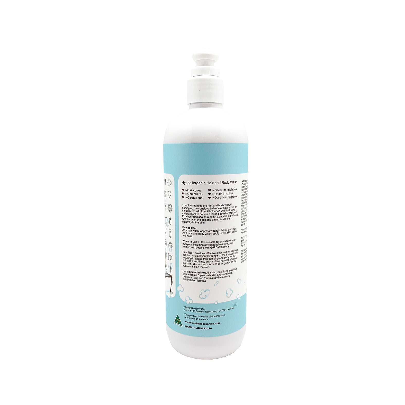 eco.babe organics Hypoallergenic hair & body wash 500ml