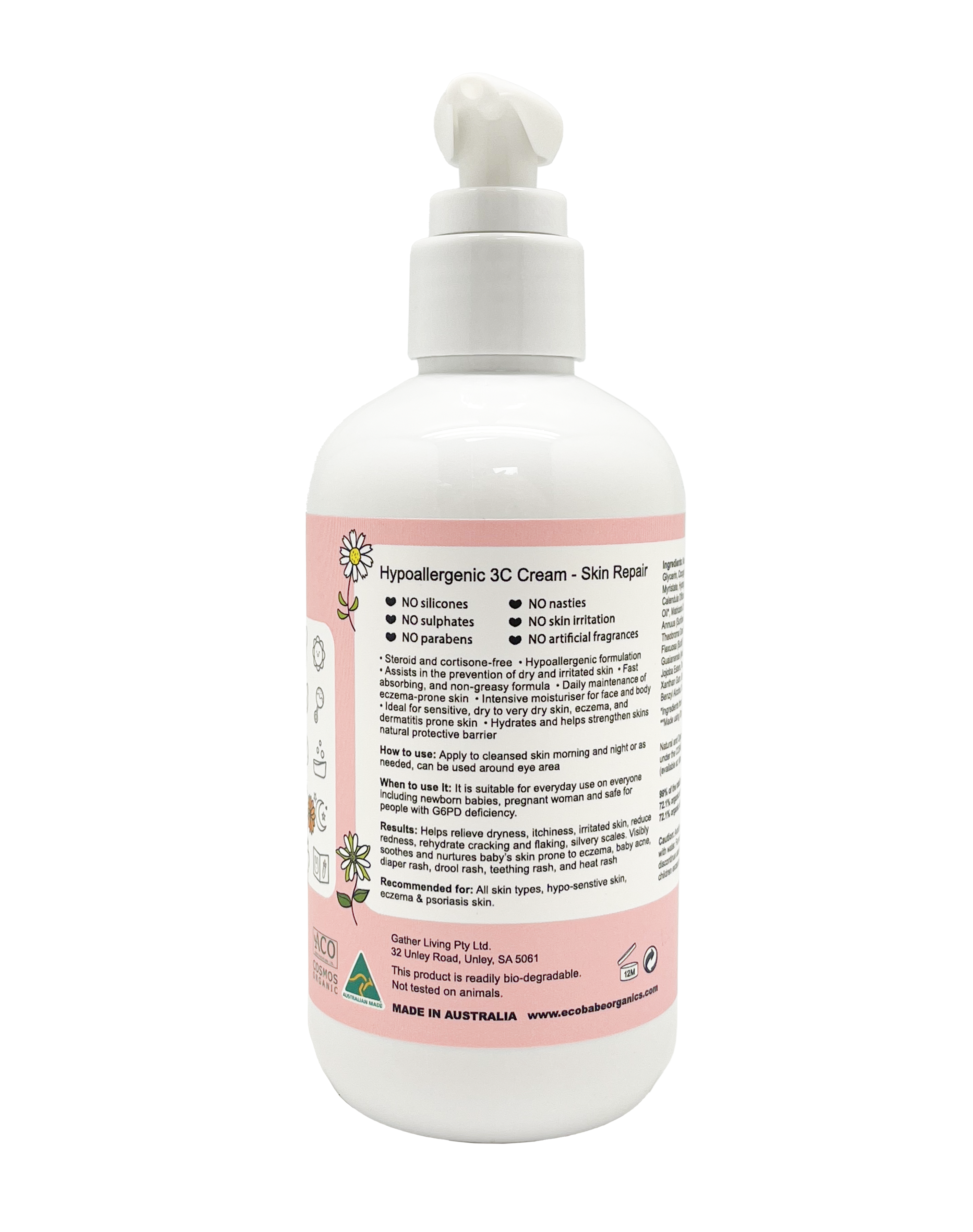 eco.babe organics 3C cream - skin repair (225ml)