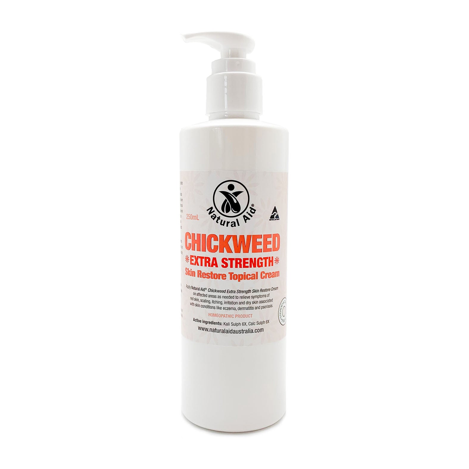 Natural Aid Chickweed EXTRA STRENGTH Skin Restore Topical Cream 250ml