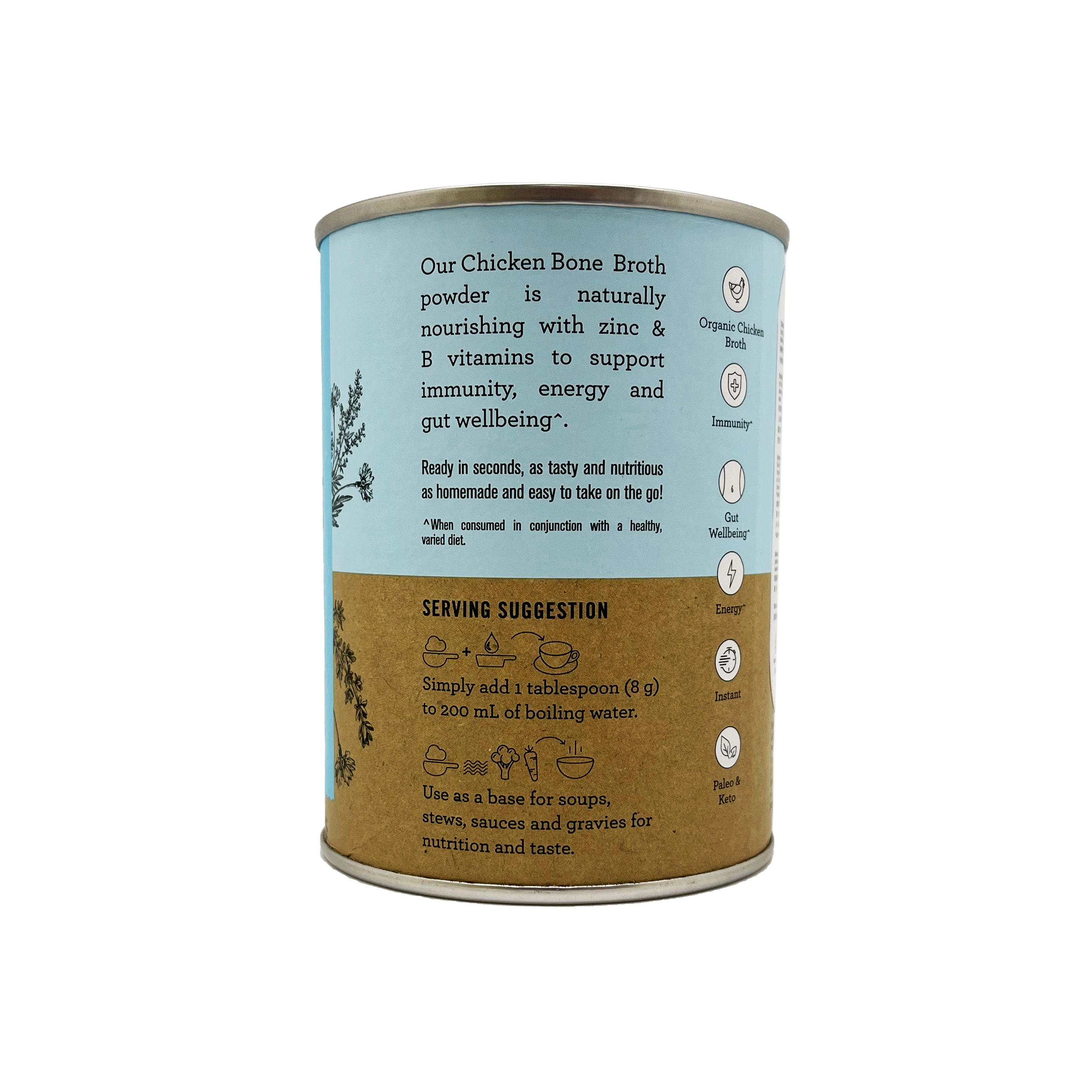 Nutra Organics Australian Chicken Bone Broth Powder Homestyle Original 125g