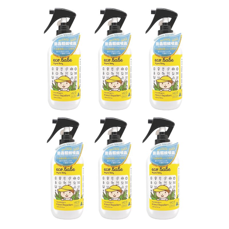 eco.babe organics Hypoallergenic insect repellent 225ml (Bundle of 6) (11.11 Special Offer)