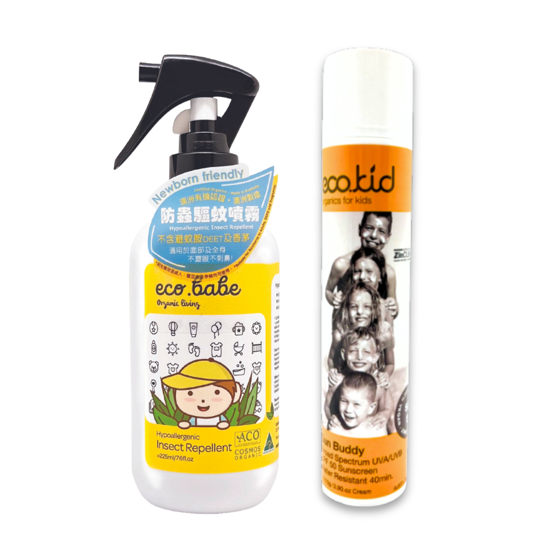 eco.babe organics Insect Repellent & Baby waterproof Sunscreen SET
