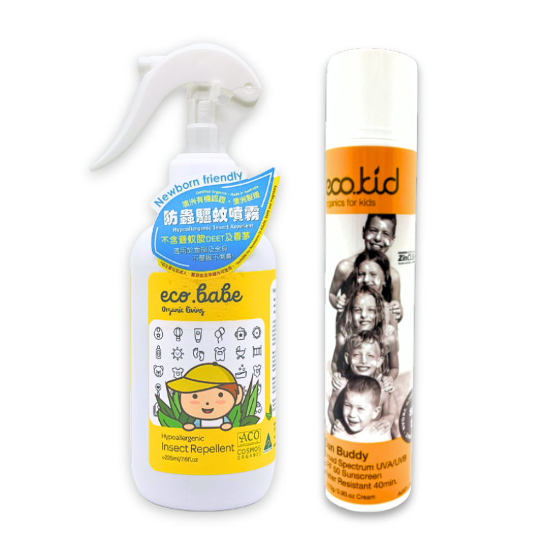 eco.babe organics Insect Repellent & Baby waterproof Sunscreen SET