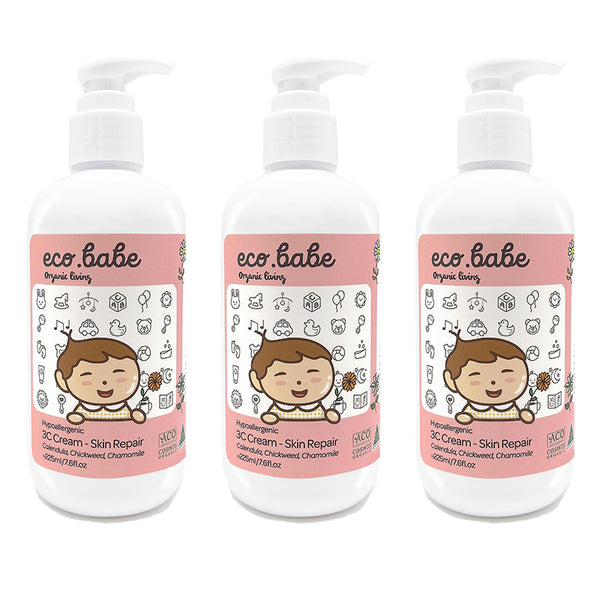 eco.babe organics 3C cream -  skin repair 225ml (Bundle of 3)