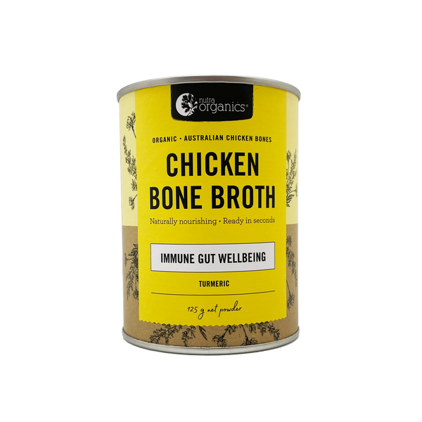 NUTRA ORGANICS Australian Chicken Bone Broth Powder Turmeric 125g